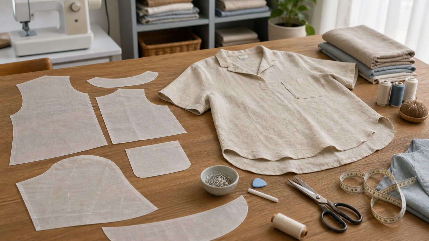 Hình ảnh minh họa Hướng Dẫn Cắt May 2 Mẫu Áo Linen Mùa Hè Thoáng Mát, Dễ Mặc Và Dễ Ứng Dụng