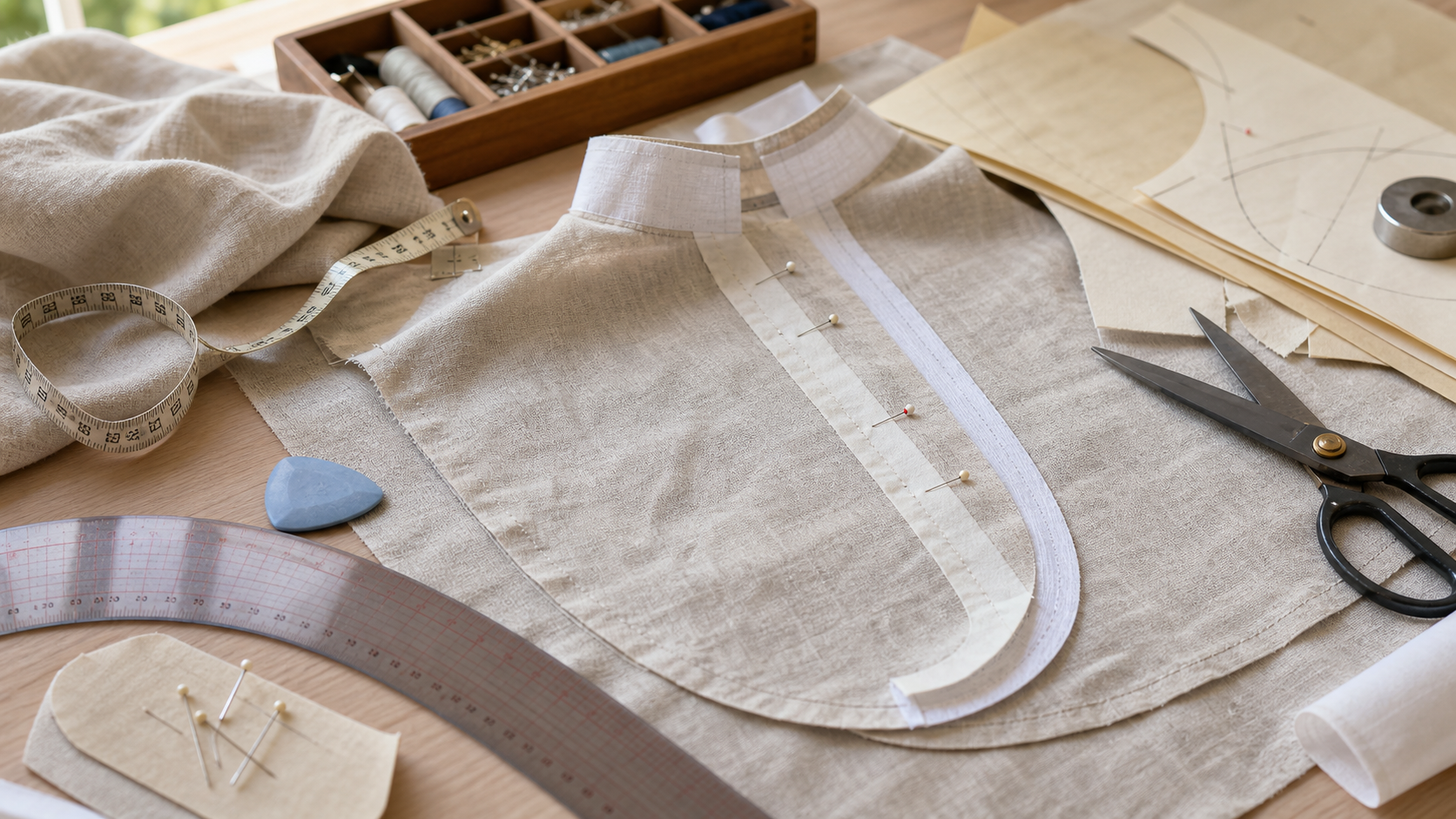 Hình ảnh minh họa Hướng Dẫn Cắt May 2 Mẫu Áo Linen Mùa Hè Thoáng Mát, Dễ Mặc Và Dễ Ứng Dụng